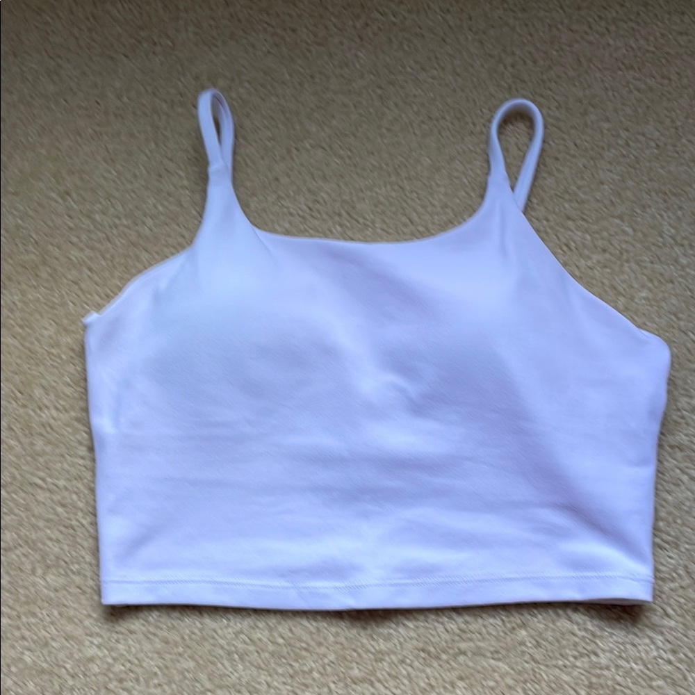 Avia White Fitted Crop Camisole